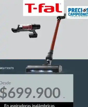Homecenter T-fal En aspiradoras inalámbricas oferta