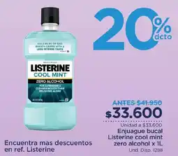 FarmaTodo Enjuague bucal Listerine cool mint zero alcohol oferta
