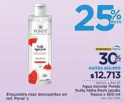FarmaTodo Agua micelar Ponds fruity hidra fresh sandia frasco oferta