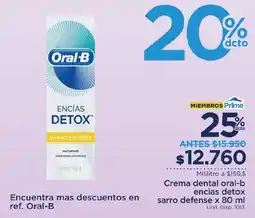 FarmaTodo Crema dental oral-b encias detox sarro defense oferta