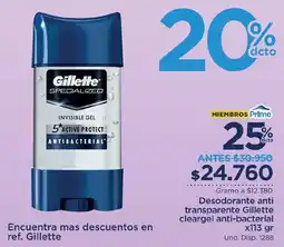 FarmaTodo Desodorante anti transparente Gillette cleargel anti-bacterial oferta