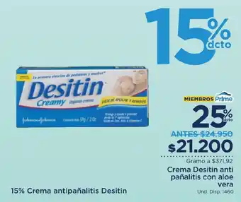 FarmaTodo Crema Desitin anti pañalitis con aloe vera oferta