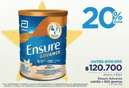 FarmaTodo Ensure Advance vainilla oferta
