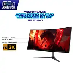 Falabella MONITOR GAMER - NITRO CURVO ULTRAWIDE 2K 34” PANEL VA - QHD oferta