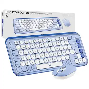 Falabella Combo Teclado Y Mouse POP ICON Lila & Blanco Español oferta