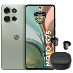 Falabella Celular Moto G75 5G 256GB /8GB Verde + Buds 6 Play oferta