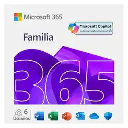 Falabella Office 365 Familia 15 Meses 6 Usuarios 30 Dispositivos PIN oferta
