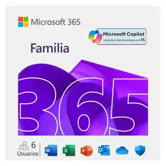Falabella Office 365 Familia 15 Meses 6 Usuarios 30 Dispositivos PIN oferta