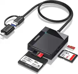 Falabella Lector Tarjetas 2 En 1 USB-C/USB 3.0 Adaptador Hub 4 Puertos TF SD oferta
