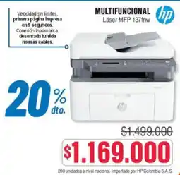 Alkosto Hp multifuncional láser mfp 137fnw oferta
