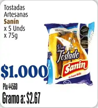 La Gran Colombia Sanín Tostadas Artesanas oferta