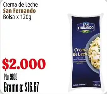 La Gran Colombia San Fernando Crema de Leche oferta