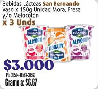 La Gran Colombia San Fernando Bebidas Lácteas oferta