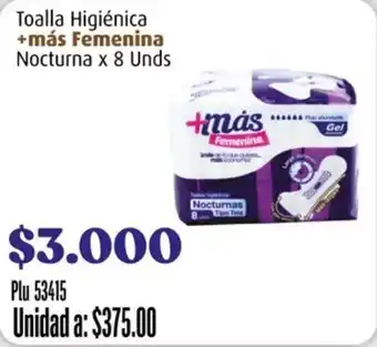 La Gran Colombia +Más Femenina Toalla Higiénica oferta