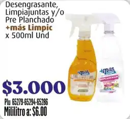 La Gran Colombia +Más Limpic Desengrasante, Limpiajuntas y/o Pre Planchado oferta