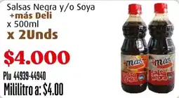 La Gran Colombia +Más Deli Salsas Negra y/o Soya oferta