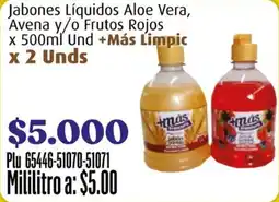 La Gran Colombia +Más Limpic Jabones Líquidos oferta