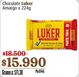La Gran Colombia Luker Chocolate Amargo oferta