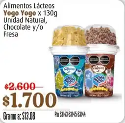 La Gran Colombia Yogo Yogo Alimentos Lácteos oferta