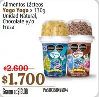 La Gran Colombia Yogo Yogo Alimentos Lácteos oferta