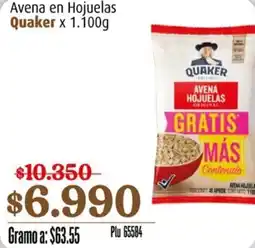 La Gran Colombia Quaker Avena en Hojuelas oferta
