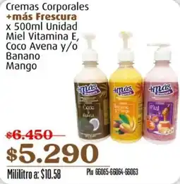 La Gran Colombia +Más Frescura Cremas Corporales oferta