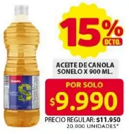 Ara Aceite de canola sonelo oferta