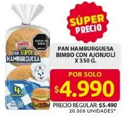 Ara Pan hamburguesa bimbo con ajonjolí oferta