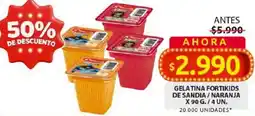 Ara Gelatina fortikids de sandia/naranja oferta