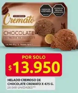 Ara Cremato cremoso helado de chocolate oferta