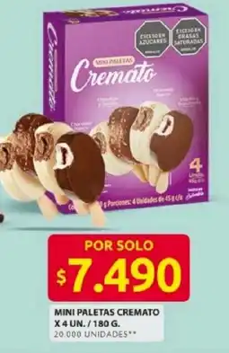 Ara Cremato mini paletas oferta