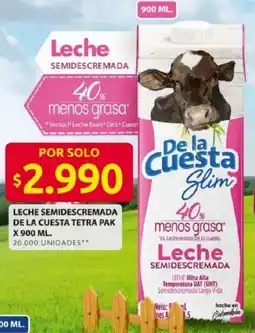 Ara Leche semidescremada de la cuesta tetra pak oferta