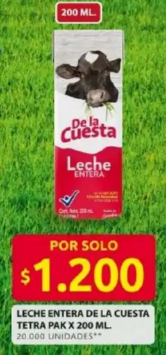 Ara Leche entera de la cuesta tetra pak oferta