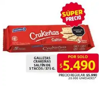 Ara Galletas crakeñas saltín de 5 tacos oferta