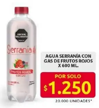 Ara Serranía agua con gas de frutos rojos oferta