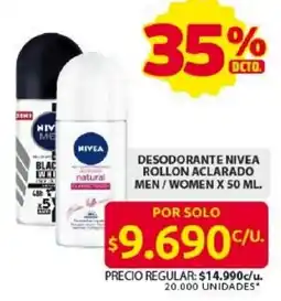 Ara Desodorante nivea rollon aclarado men/women oferta