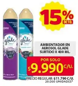 Ara Ambientador en aerosol glade surtido oferta