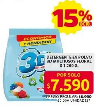 Ara Detergen 3d multiusos floral te en polvo oferta