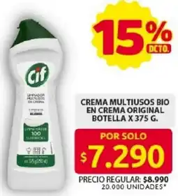 Ara Cif crema multiusos bio en crema original botella oferta