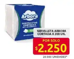 Ara Arbora cortada servilleta oferta