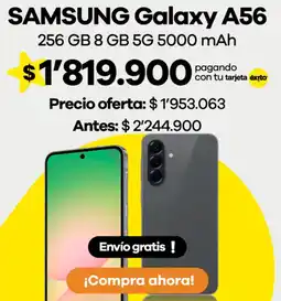 Éxito Samsung galaxy A56 oferta