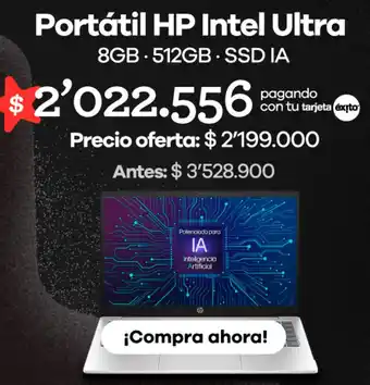 Éxito Portátil hp intel ultra oferta