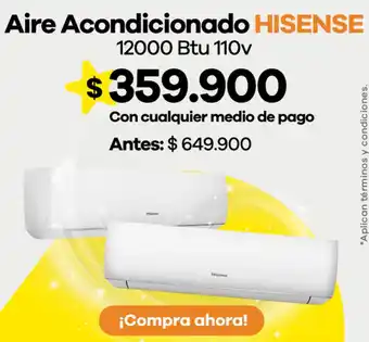 Éxito Hisense aire acondicionado oferta