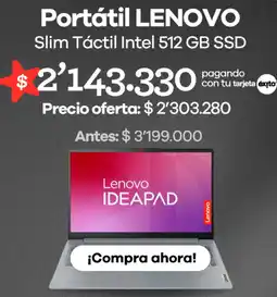 Éxito Lenovo portátil oferta