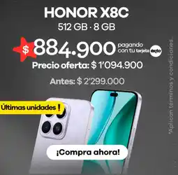 Éxito Honor x8c oferta
