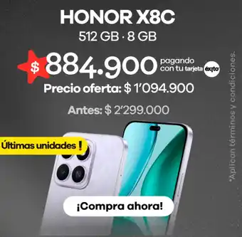 Éxito Honor x8c oferta