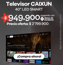 Éxito Caixun televisor led smart 40" oferta