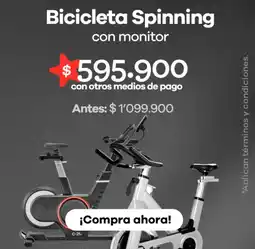 Éxito Bicicleta spinning con monitor oferta
