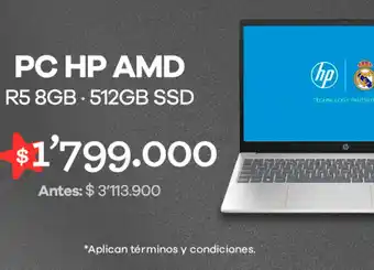 Éxito Pc hp amd oferta