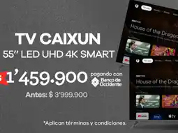 Éxito Tv caixun led uhd 4k smart 55" oferta